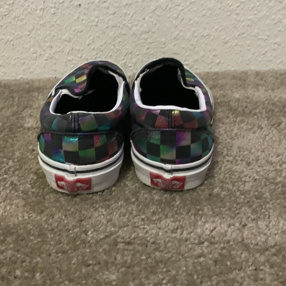 Rainbow checkered Slip on Vans, worn 3 times - Picture 3 of 3